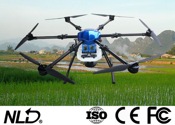 6 Rotors Agricultural Fertilizer Spraying Drone Flying Distance 5000m Remote Control